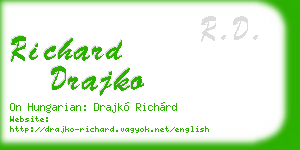 richard drajko business card