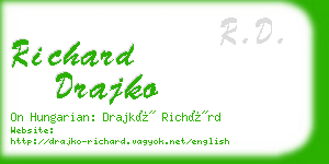 richard drajko business card